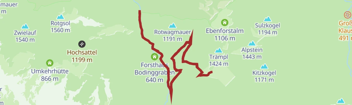 Route map: MTB Tour Schaumbergalm